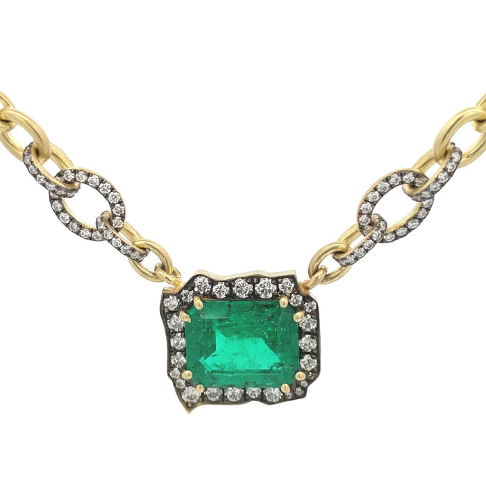 Brazilian Emerald Pendant Necklace