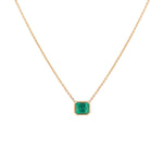 Emerald-cut Emerald Necklace