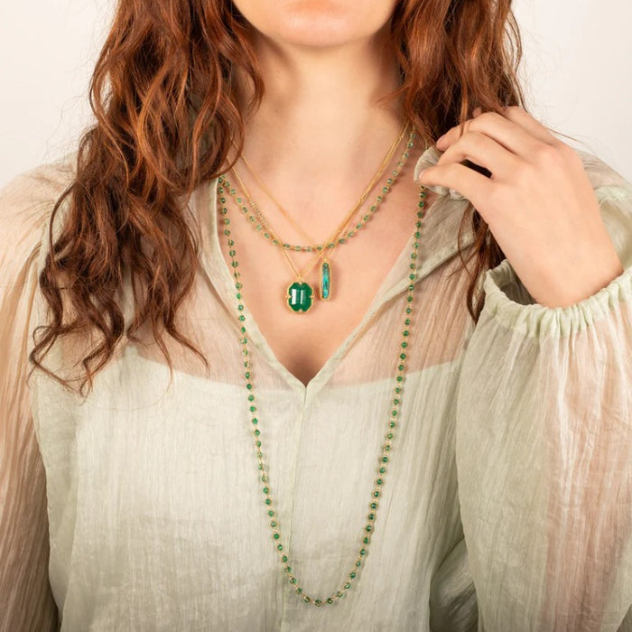 Emerald Woven Necklace