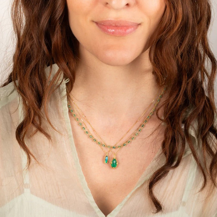 Emerald Woven Necklace