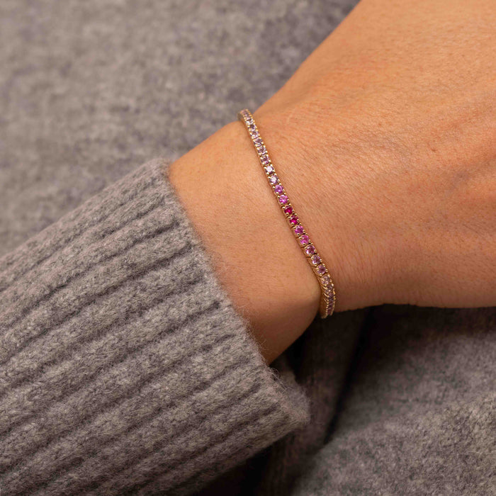 Ombre Pink Sapphire Orion Bracelet