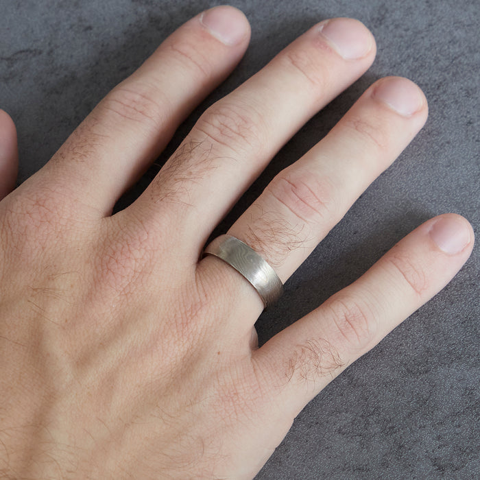 7mm Mokume Gane Maple Wedding Band