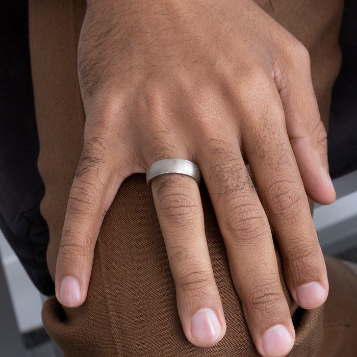 7mm Mokume Gane Maple Wedding Band