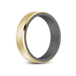 6mm Tantalum & 18k Yellow Gold Wedding Band