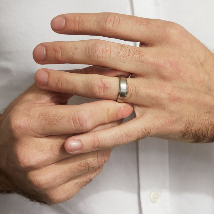 6.5mm Grooved Edge Wedding Band