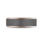 6mm Rose Gold & Tantalum Satin Wedding Band