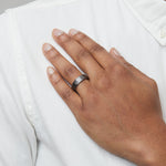 7mm Hammered Tantalum Wedding Band