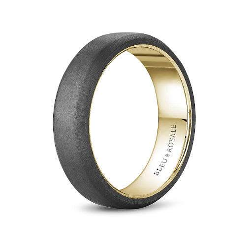 6mm Satin Tantalum Beveled Edge Wedding Band