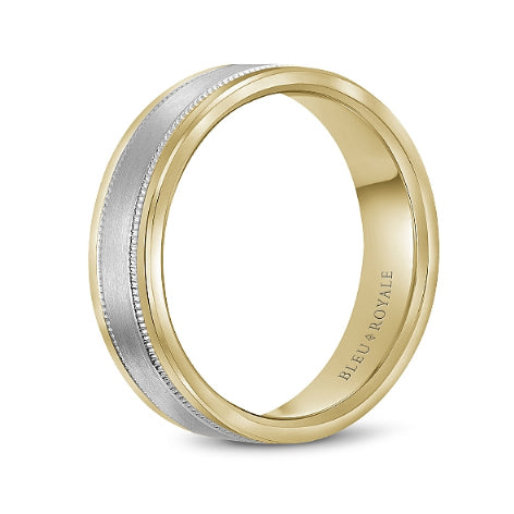 5mm Two-Tone Coin Edge Wedding Band