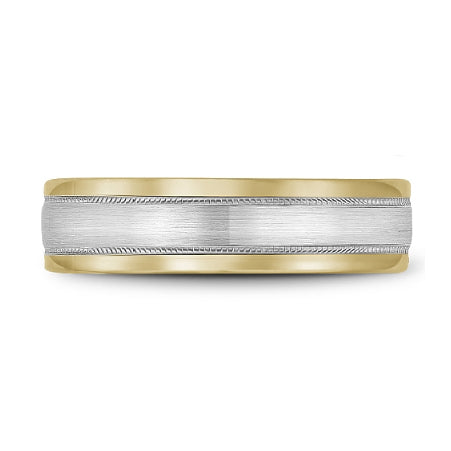 5mm Two-Tone Coin Edge Wedding Band