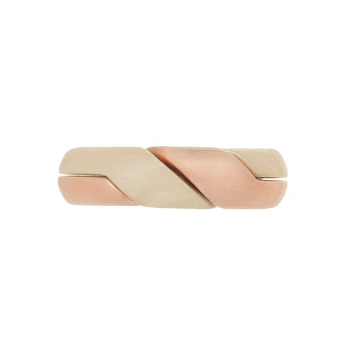 Medium Rose and Yellow Gold DiMe Ring