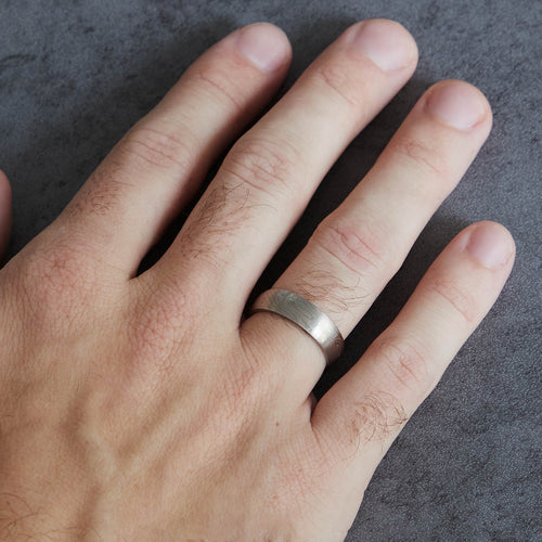 6mm Mokume Gane Birch Wedding Band Image 2