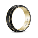 7.5mm Forged Carbon Fiber & Diamond Wedding Band