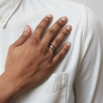 6mm Tantalum & Forged Carbon Fiber Wedding Band
