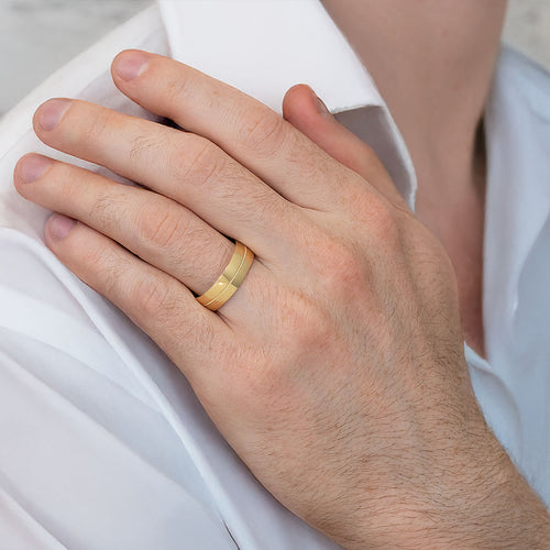 7mm Center Milgrain Wedding Band Image 2