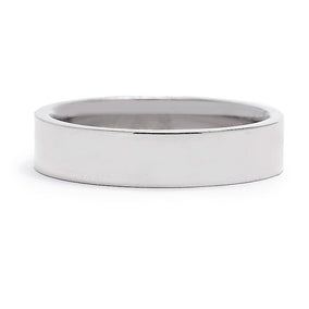 Walker Flat Wedding Band in Platinum