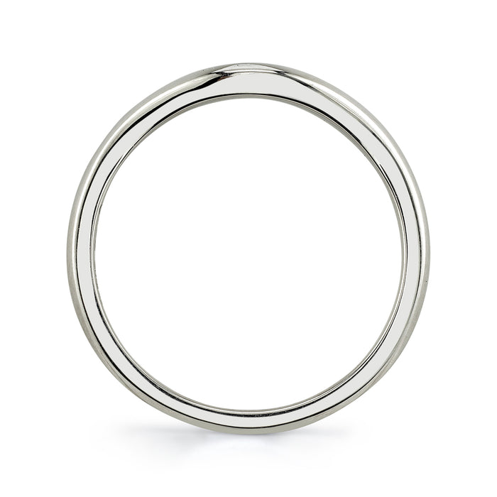 Platinum Grace Curved Wedding Band