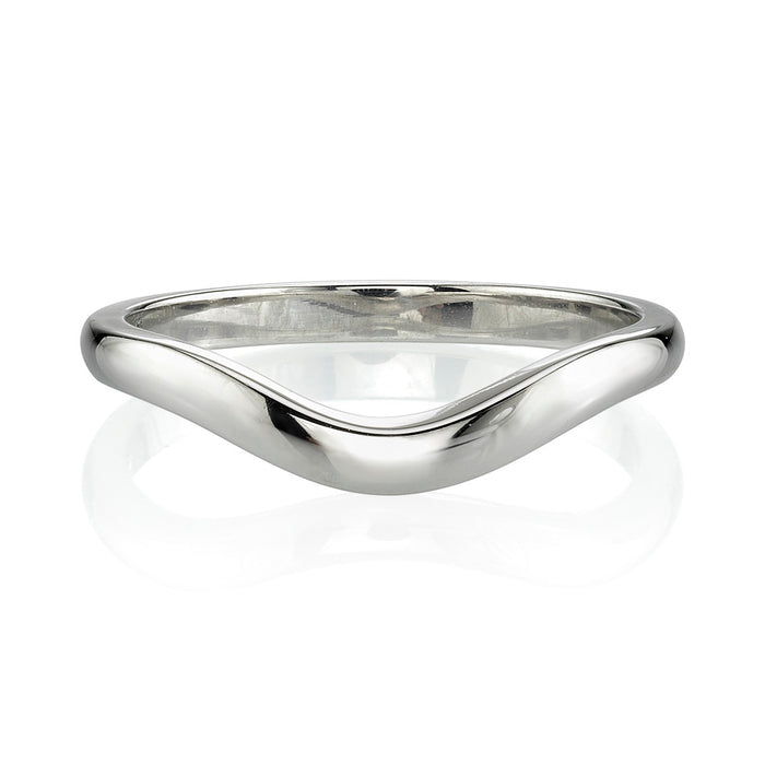 Platinum Grace Curved Wedding Band