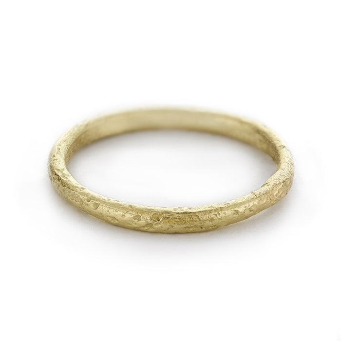 2mm Half Round Textured Wedding Band