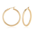 Large Tube Hoop Earrings