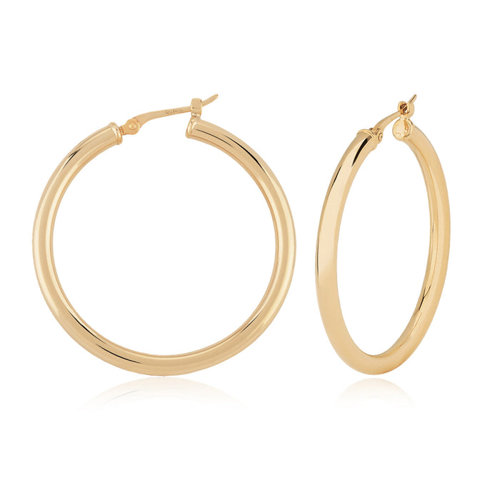 Large Tube Hoop Earrings