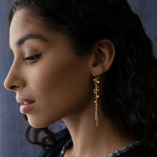 Random Dot Drop Earrings Image 2