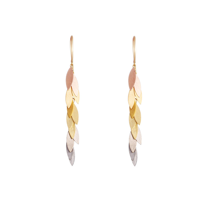 Rainbow Leaf Dangle Earrings