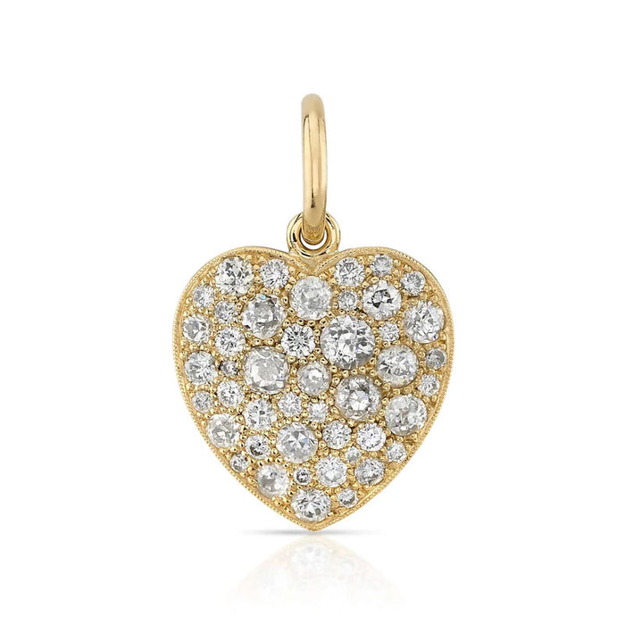 2.03tcw Diamond Medium Cobblestone Heart Pendant