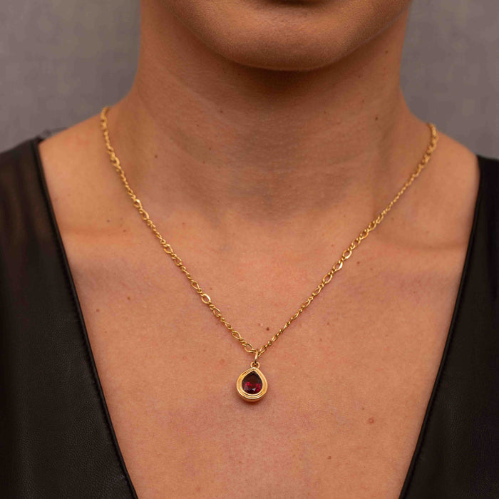 Pear Garnet Ceres Charm