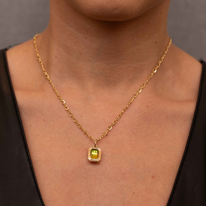 Bi-Color Yellow and Green Tourmaline Ceres Charm