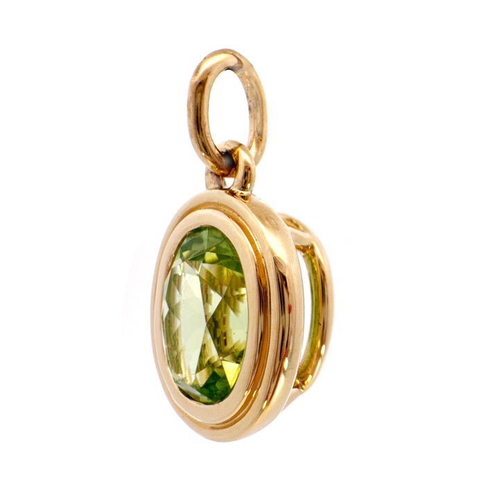 Oval Mint Peridot Ceres Charm
