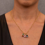 Square Pink Tourmaline Polaris Charm