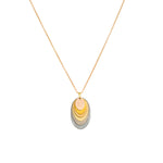 Rainbow Plume Pendant Necklace