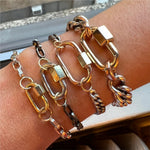 6" Polished Biker Chain Bracelet