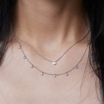 Diamond Baguette Trio Pendant Necklace
