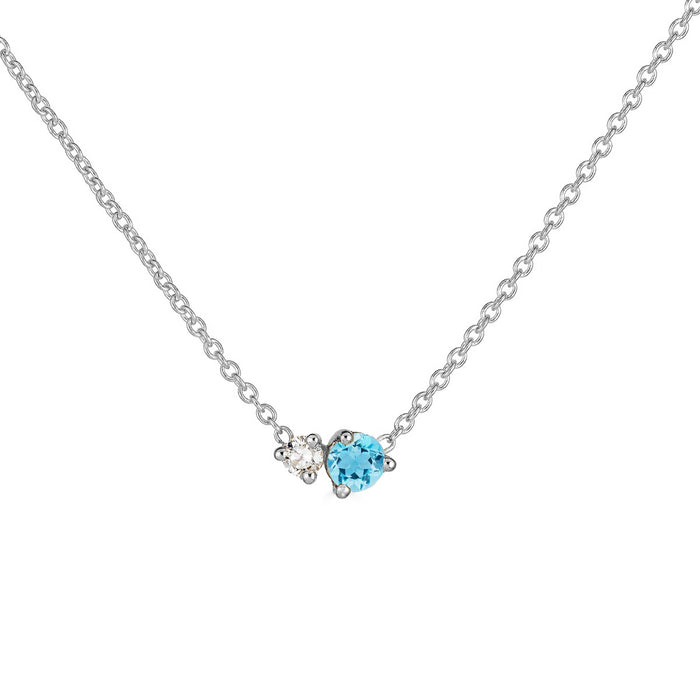 Birthstone & Diamond Necklace