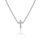 Tiny Cross Diamond Necklace