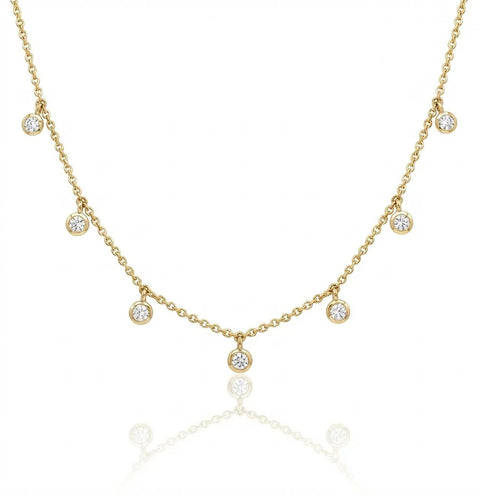 7 Diamond Drop Necklace