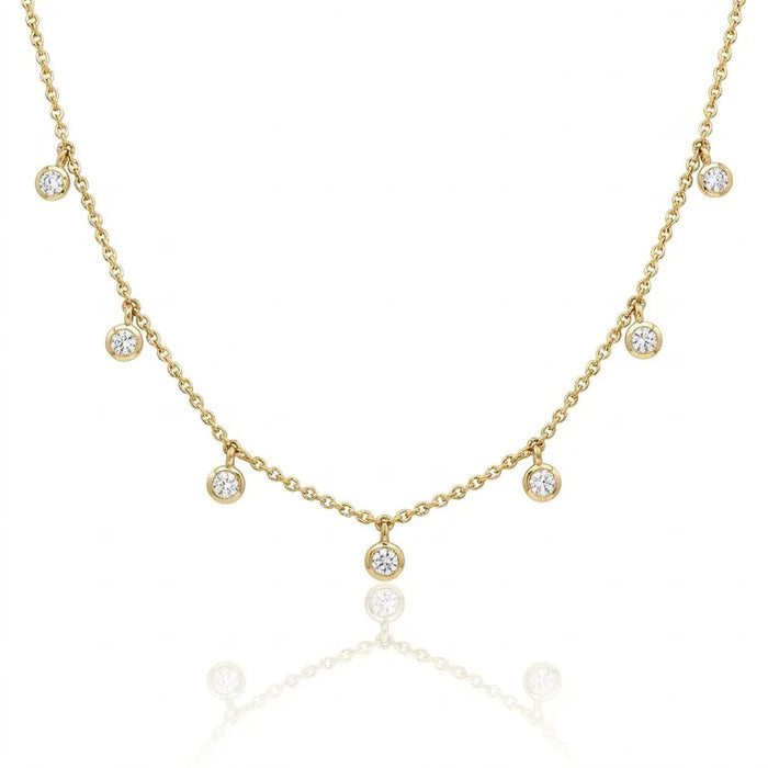 7 Diamond Drop Necklace