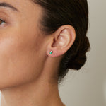 Birthstone & Diamond Stud Earrings