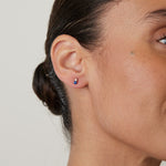 Birthstone & Diamond Stud Earrings