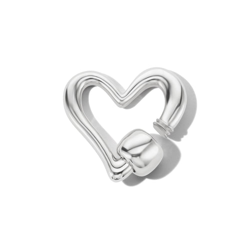 Freeform Heart Lock in Silver Image 2