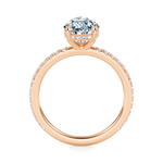 Baxter Pavé Hidden Halo Engagement Ring Setting