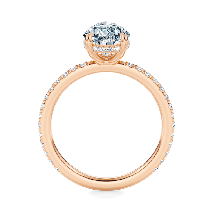 Baxter Pavé Hidden Halo Engagement Ring Setting