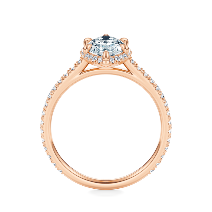 Essex Pavé Halo Engagement Ring Setting