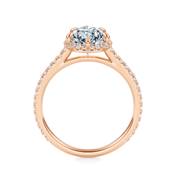 Essex Pavé Halo Engagement Ring Setting