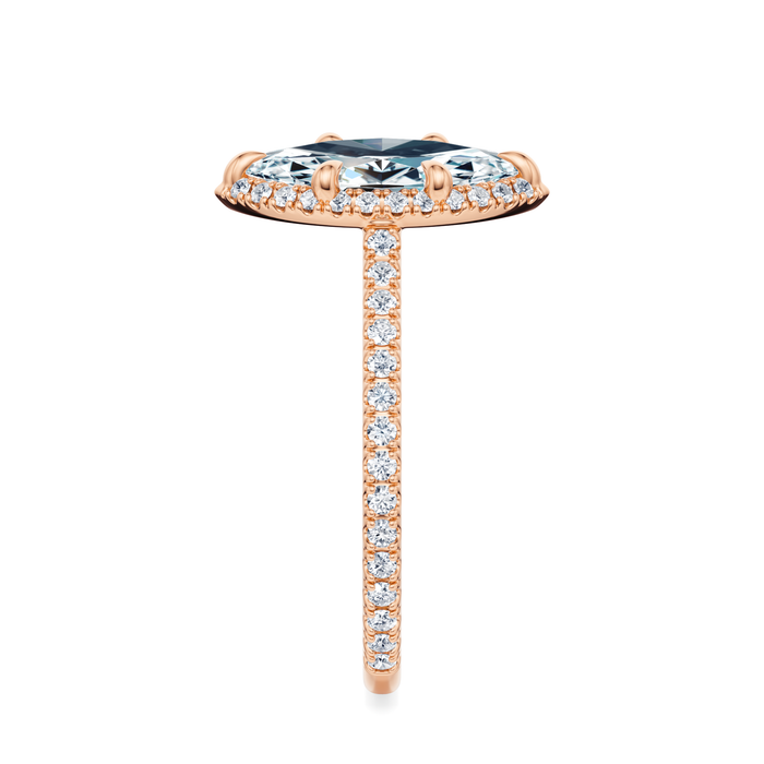 Essex Pavé Halo Engagement Ring Setting