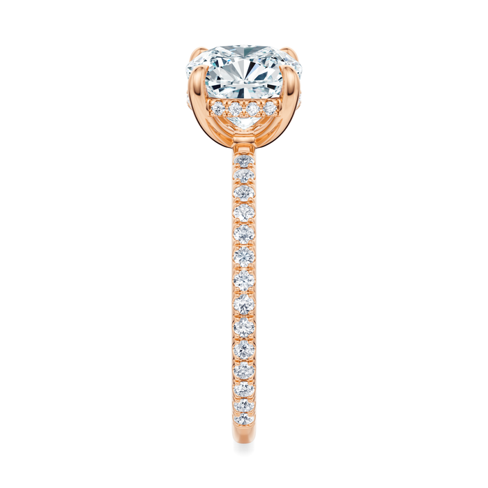 Baxter Pavé Hidden Halo Engagement Ring Setting