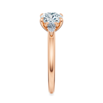 Ann Three-Stone Diamond Engagement Ring Setting