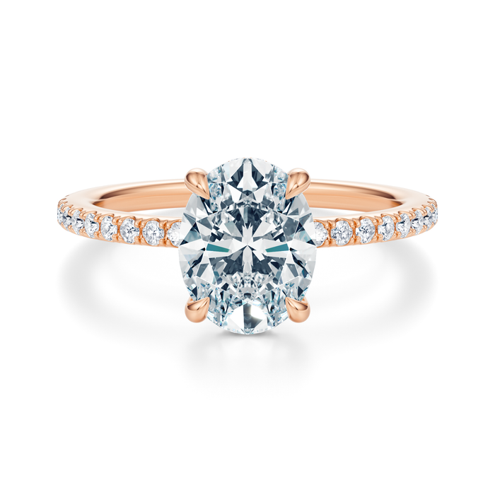 Baxter Pavé Hidden Halo Engagement Ring Setting